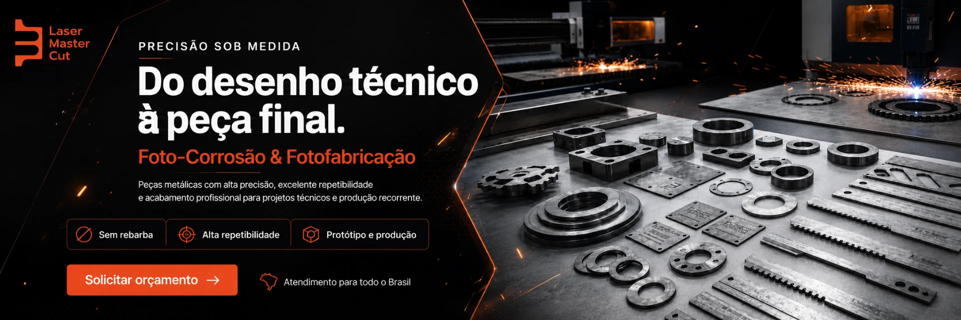 Laser Master Cut — do desenho técnico à peça final: foto-corrosão e fotofabricação